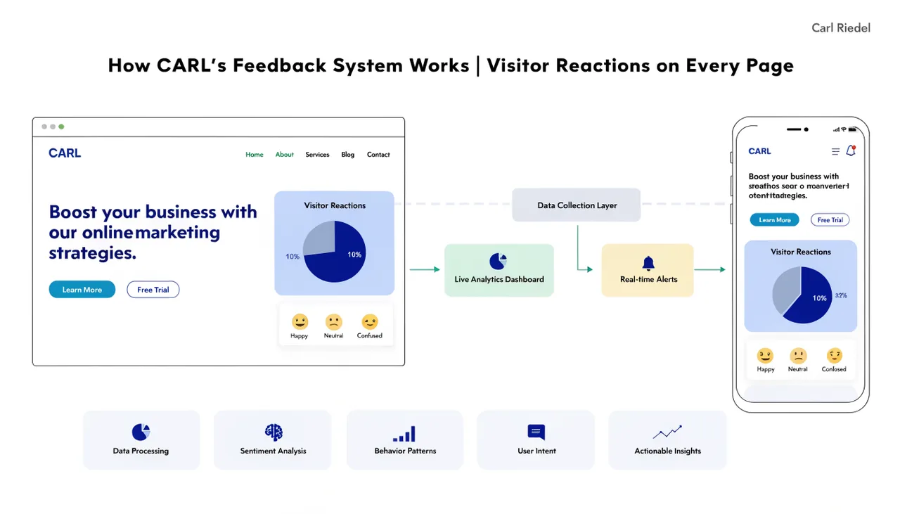 How CARL's Feedback System Works | Visitor Reactions on Every Page | Carl Riedel