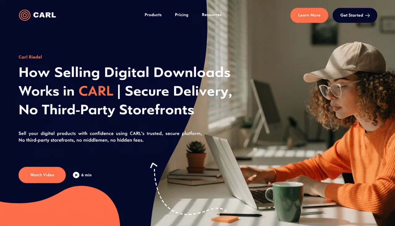 How Selling Digital Downloads Works in CARL | Secure Delivery, No Third-Party Storefronts | Carl Riedel