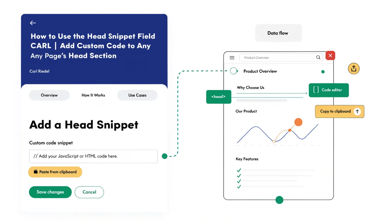 How to Use the Head Snippet Field in CARL | Add Custom Code to Any Page's Head Section | Carl Riedel