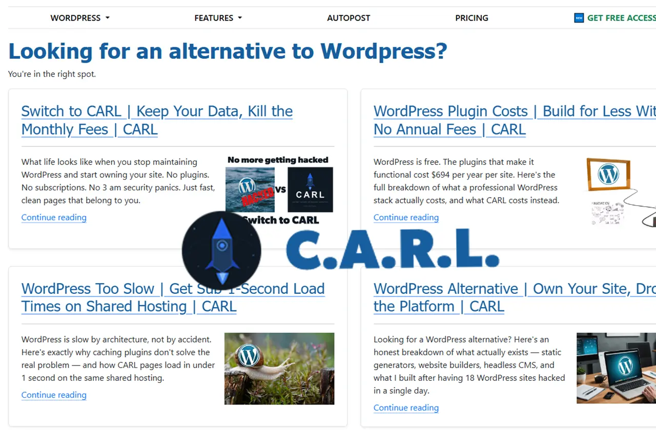 Page Generator | Your Pages Exist Even If CARL Doesn't | CARL